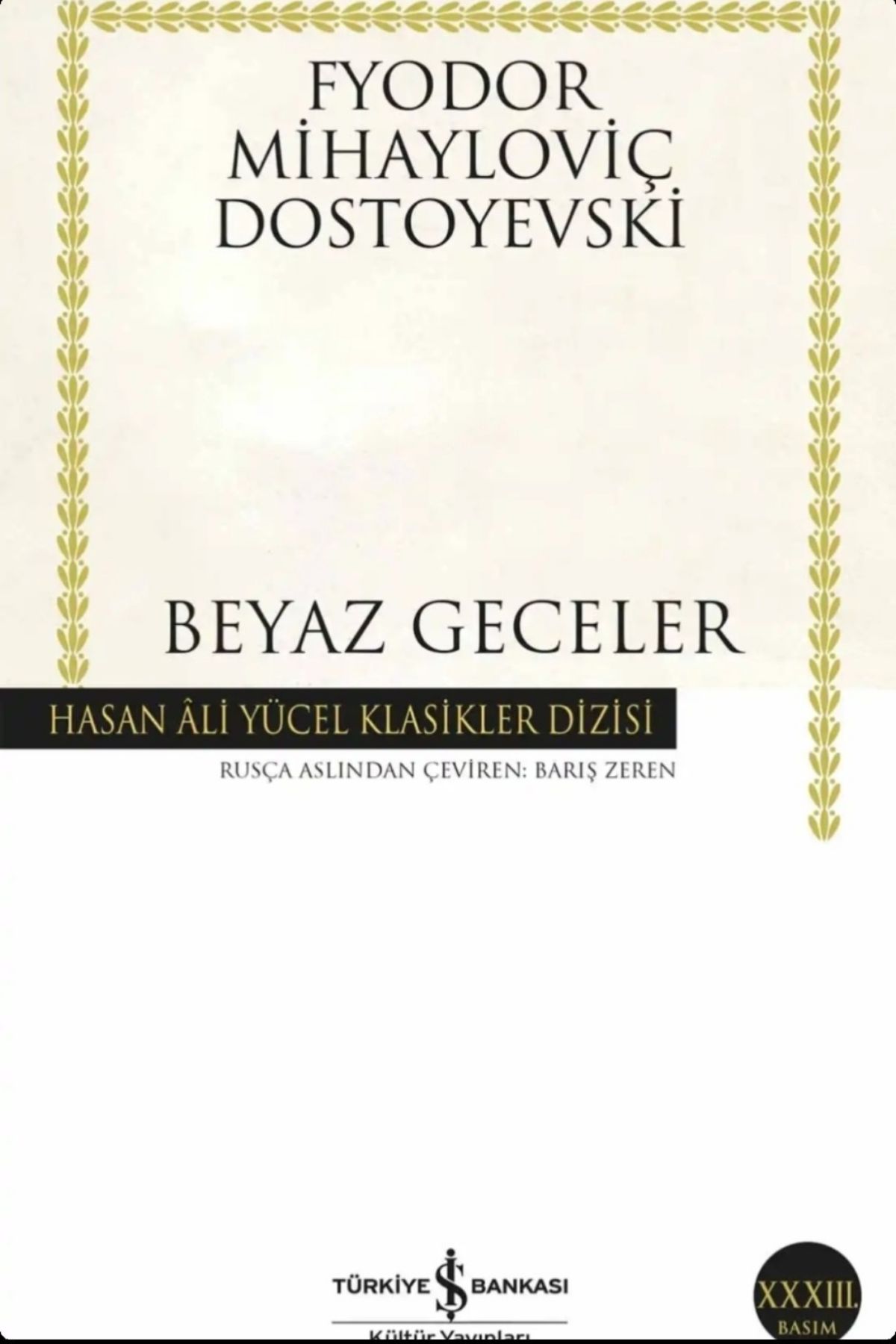 Beyaz Geceler by Fyodor Dostoyevski — book cover