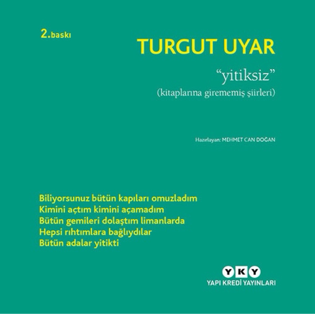 Yitiksiz by Turgut Uyar — book cover
